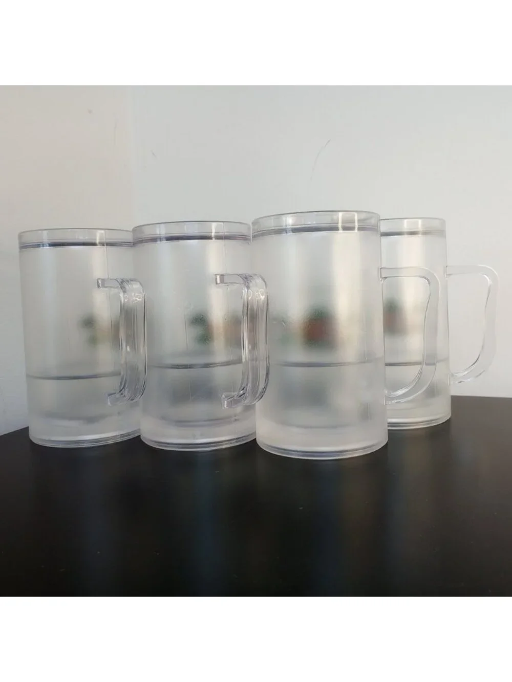 1996 Budweiser Frogs Freezer Mugs Cups Vintage 90s Beer Advertising Set of 4